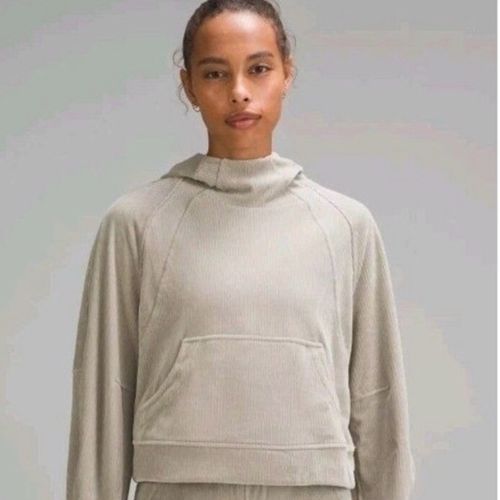 Women’s Lululemon Corduroy oversized Pullover Hoodie - Cream/ Beige